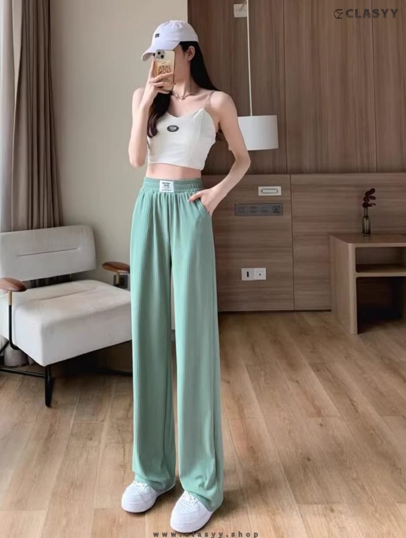 Women's Summer Thin Narrow Wide Leg Trousers