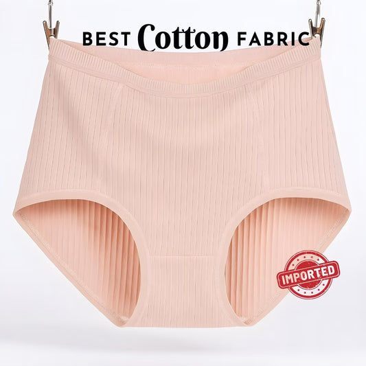Pure Cotton Plus Size High Waist Underwear
