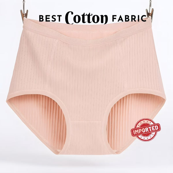Pure Cotton Plus Size High Waist Underwear