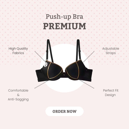 Premium Seamless Upper Support, Adjustable & Comfortable Push Up Bra Anti-Sagging