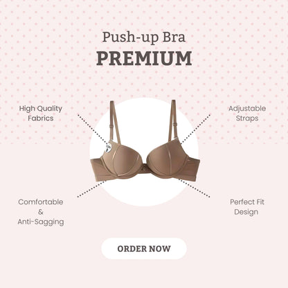 Premium Seamless Upper Support, Adjustable & Comfortable Push Up Bra Anti-Sagging