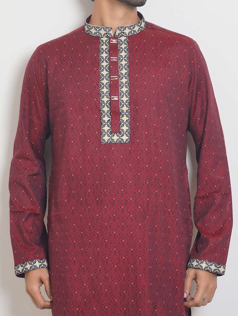 Limited Edition Eid Panjabi Premium Quality - Maroon