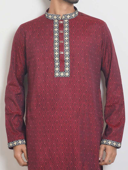 Limited Edition Eid Panjabi Premium Quality - Maroon
