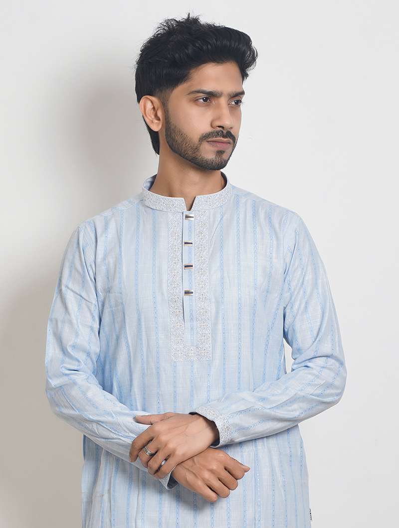 Limited Edition Eid Panjabi Premium Quality - Light blue