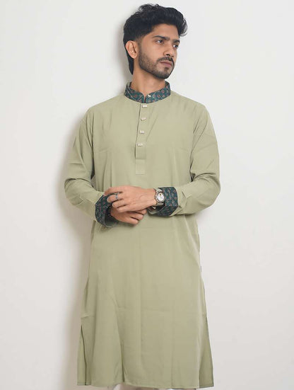 Limited Edition Eid Panjabi Premium Quality - Sage Green