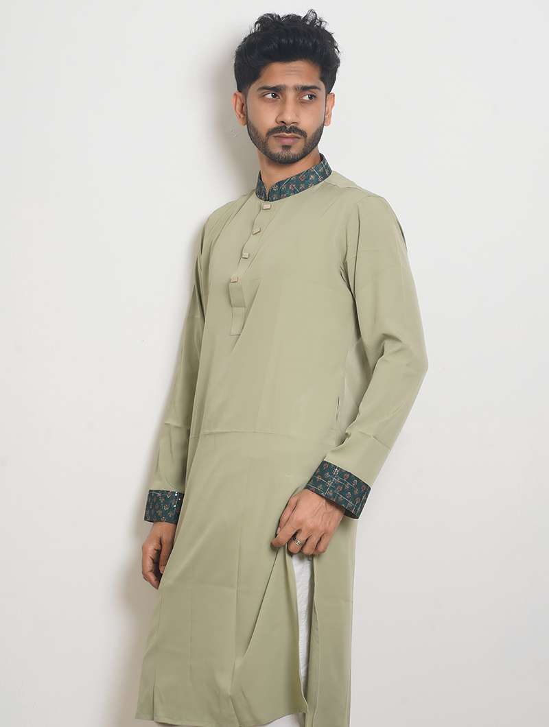 Limited Edition Eid Panjabi Premium Quality - Sage Green