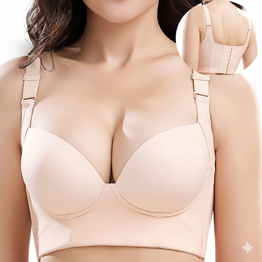 Women's Plus Size 3/4 Cup Push Up Wireless Bra