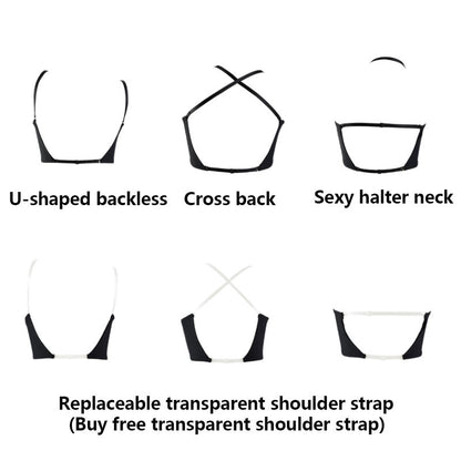 Wedding Women Bra Backless Bra With Convertible Invisible Straps Free