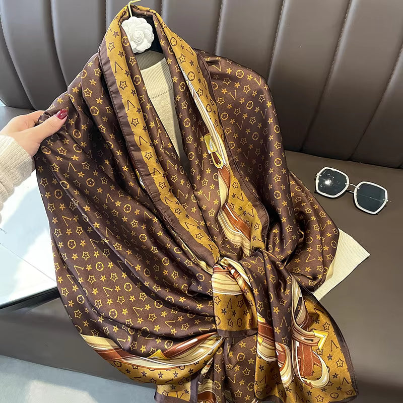 New Long Scarf for Women- Golden Design