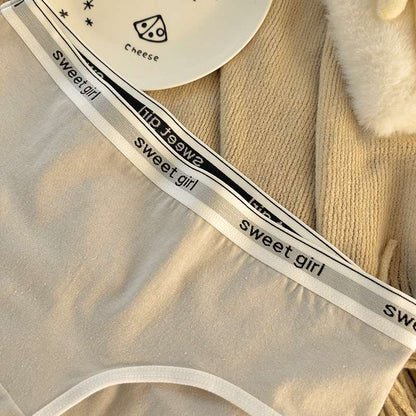 Mid-Waist Traceless Briefs Girls' Underwear Pure Cotton