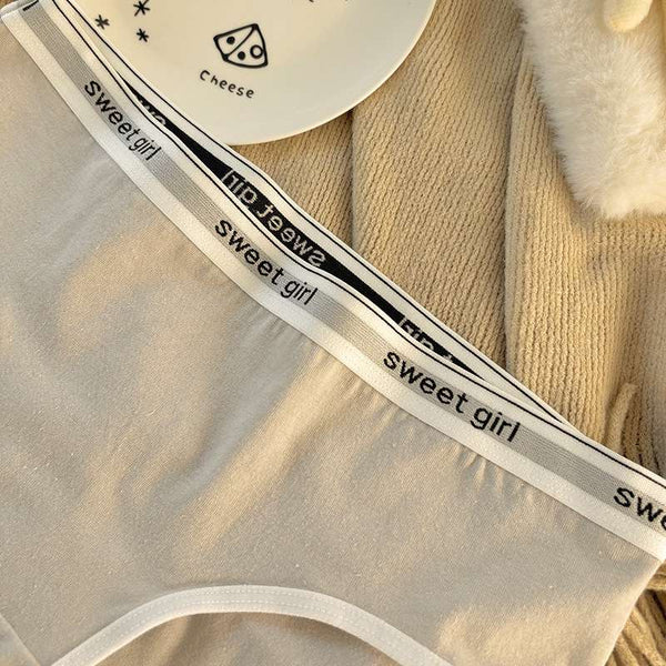 Mid-Waist Traceless Briefs Girls' Underwear Pure Cotton