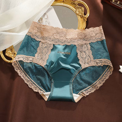 Satin Silk Mid-Waist Antibacterial Women’s Underwear