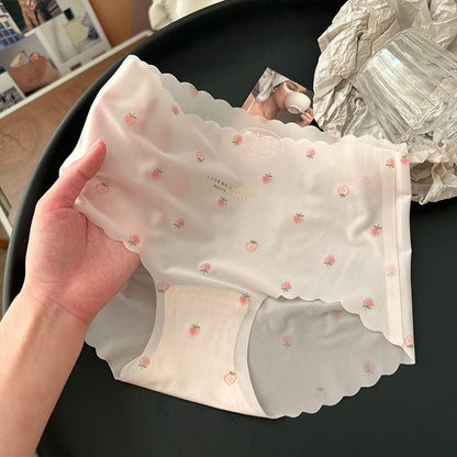 Ice Silk Girl’s Ultra-Thin Underwear – Traceless, Breathable, Anti-Bacterial | Mid-Waist Briefs