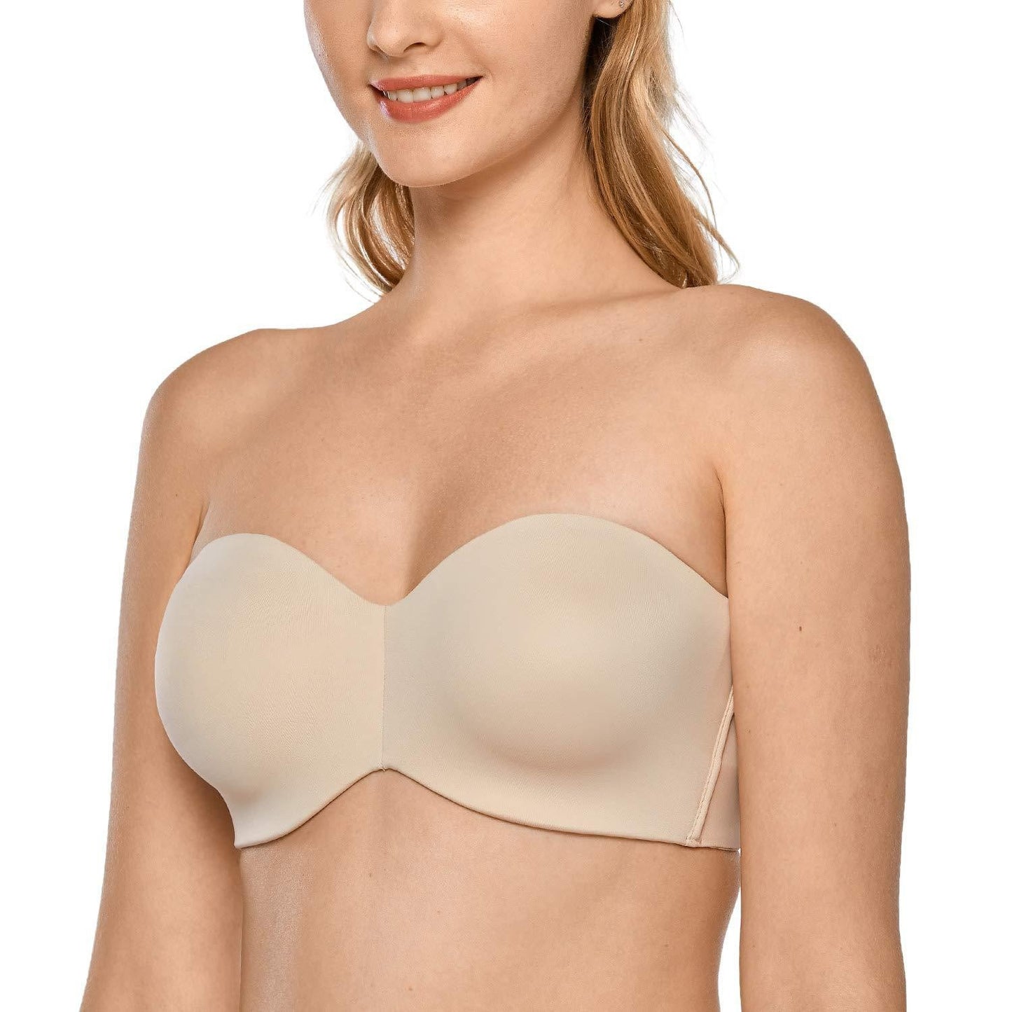 Strapless Push-Up Bra for Women – Large Bust Support, Invisible & Anti-Slip