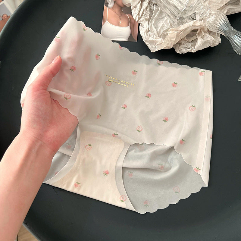 Ice Silk Girl’s Ultra-Thin Underwear – Traceless, Breathable, Anti-Bacterial | Mid-Waist Briefs