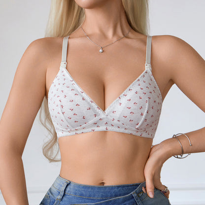Front-Opening Nursing Bra for Women – Wire-Free Cotton Maternity & Breastfeeding Bra