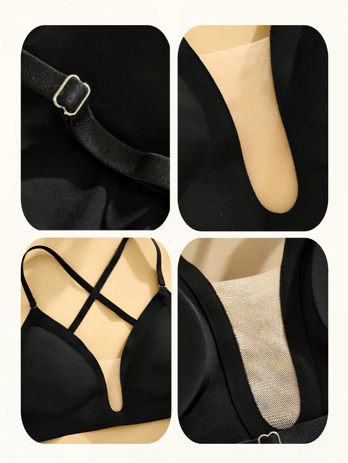 Deep V Seamless Minimizer Bra for Large Bust | Wireless Thin Strap Cross-Back Beauty Back Bra | Breathable Summer Invisible Backless Bra