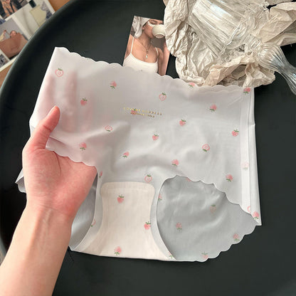 Ice Silk Girl’s Ultra-Thin Underwear – Traceless, Breathable, Anti-Bacterial | Mid-Waist Briefs