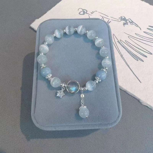 Blue Beaded Star Charm Bracelet for Girls – Clasyy Elegant Glass Jewelry