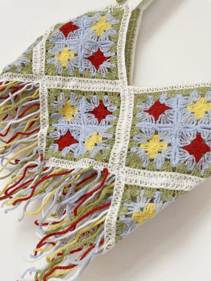 Vintage Bohemian Embroidered Tassel Camisole Top without Pad – Sweet Girly Cotton Sling Vest for Women