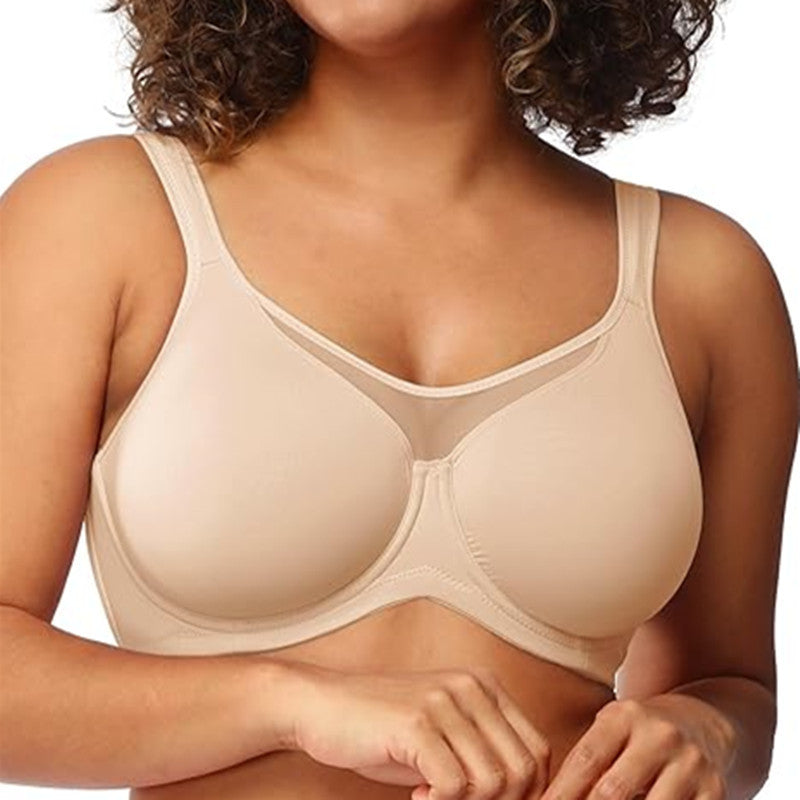 Plus Size Seamless Bra – Ultra-Thin Padded Push-Up Underwire Bra