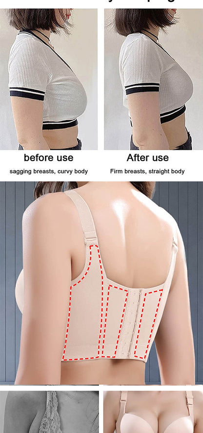 Women's Plus Size 3/4 Cup Push Up Wireless Bra