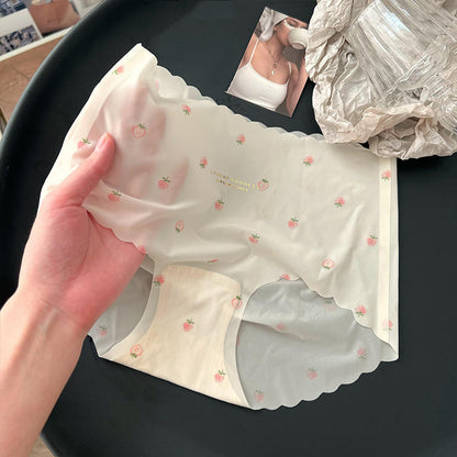 Ice Silk Girl’s Ultra-Thin Underwear – Traceless, Breathable, Anti-Bacterial | Mid-Waist Briefs