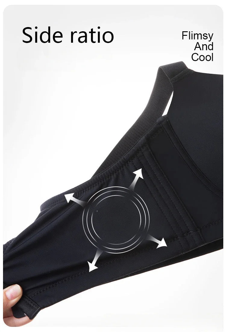 Plus Size Women's Seamless Sexy Bra – Adjustable Straps, Breathable & Side-Gather Enhancing