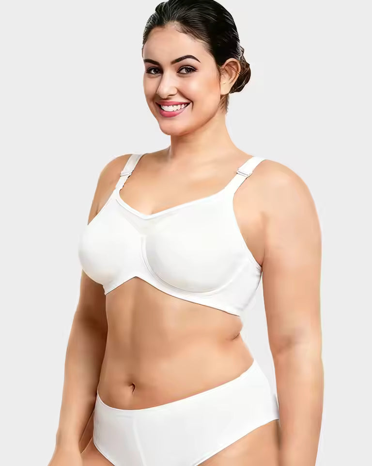 Plus Size Seamless Bra – Ultra-Thin Padded Push-Up Underwire Bra