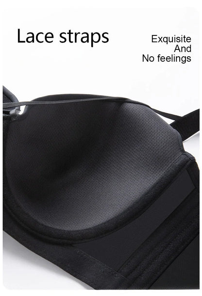 Plus Size Women's Seamless Sexy Bra – Adjustable Straps, Breathable & Side-Gather Enhancing