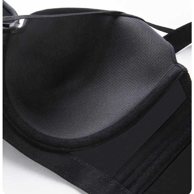 Plus Size Women's Seamless Sexy Bra – Adjustable Straps, Breathable & Side-Gather Enhancing