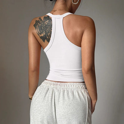 High Elastic Milk Silk Slim Fit Camisole for Women | Macaron Color Street Style Spaghetti Strap Crop Top