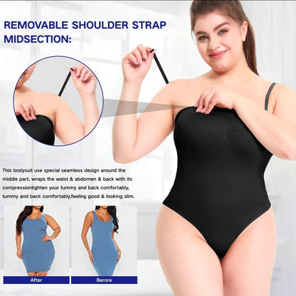 Seamless Strapless Shapewear Bodysuit – Tummy & Waist Control