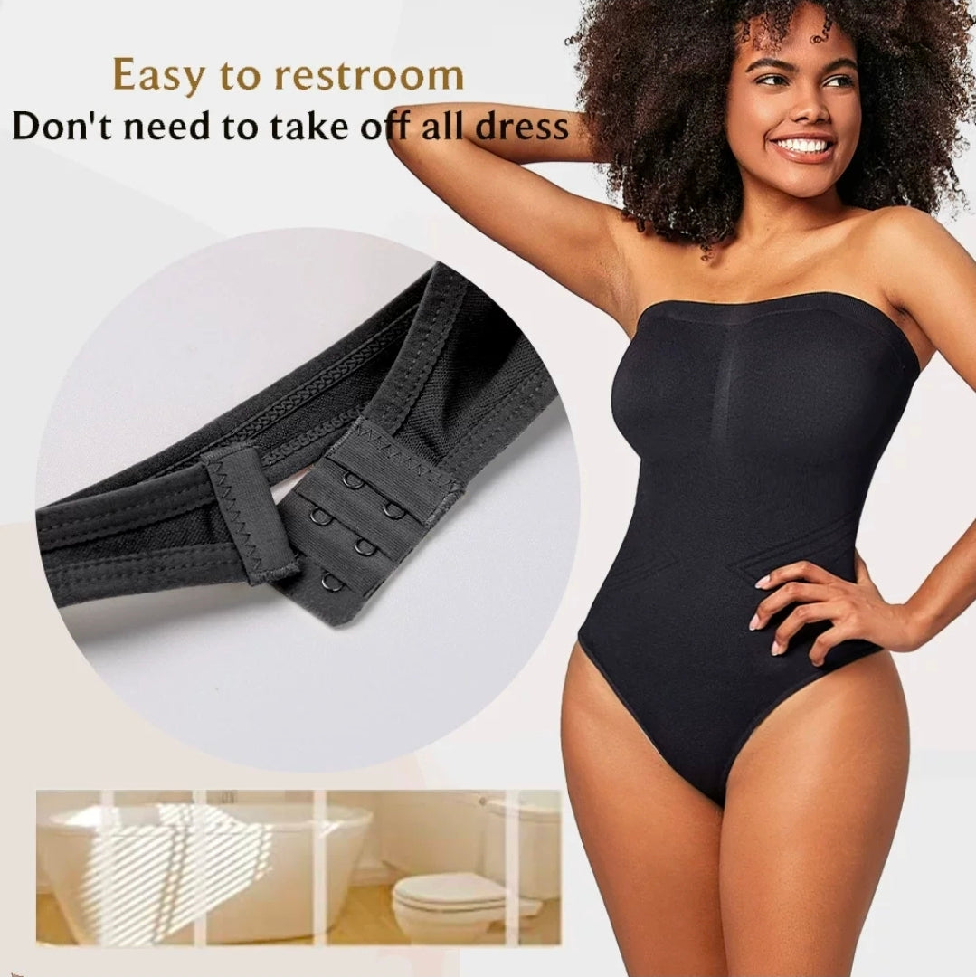 Seamless Strapless Shapewear Bodysuit – Tummy & Waist Control