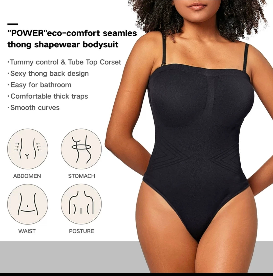 Seamless Strapless Shapewear Bodysuit – Tummy & Waist Control