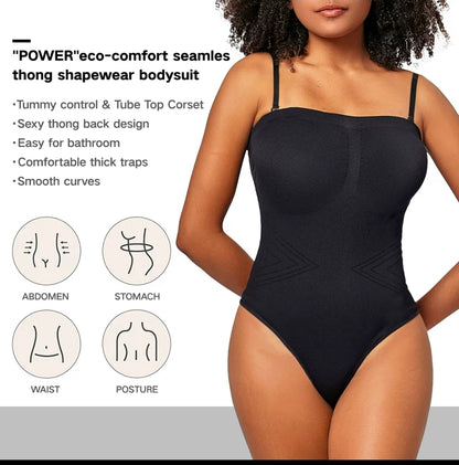 Seamless Strapless Shapewear Bodysuit – Tummy & Waist Control