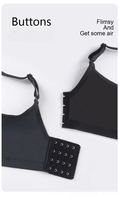 Plus Size Women's Seamless Sexy Bra – Adjustable Straps, Breathable & Side-Gather Enhancing