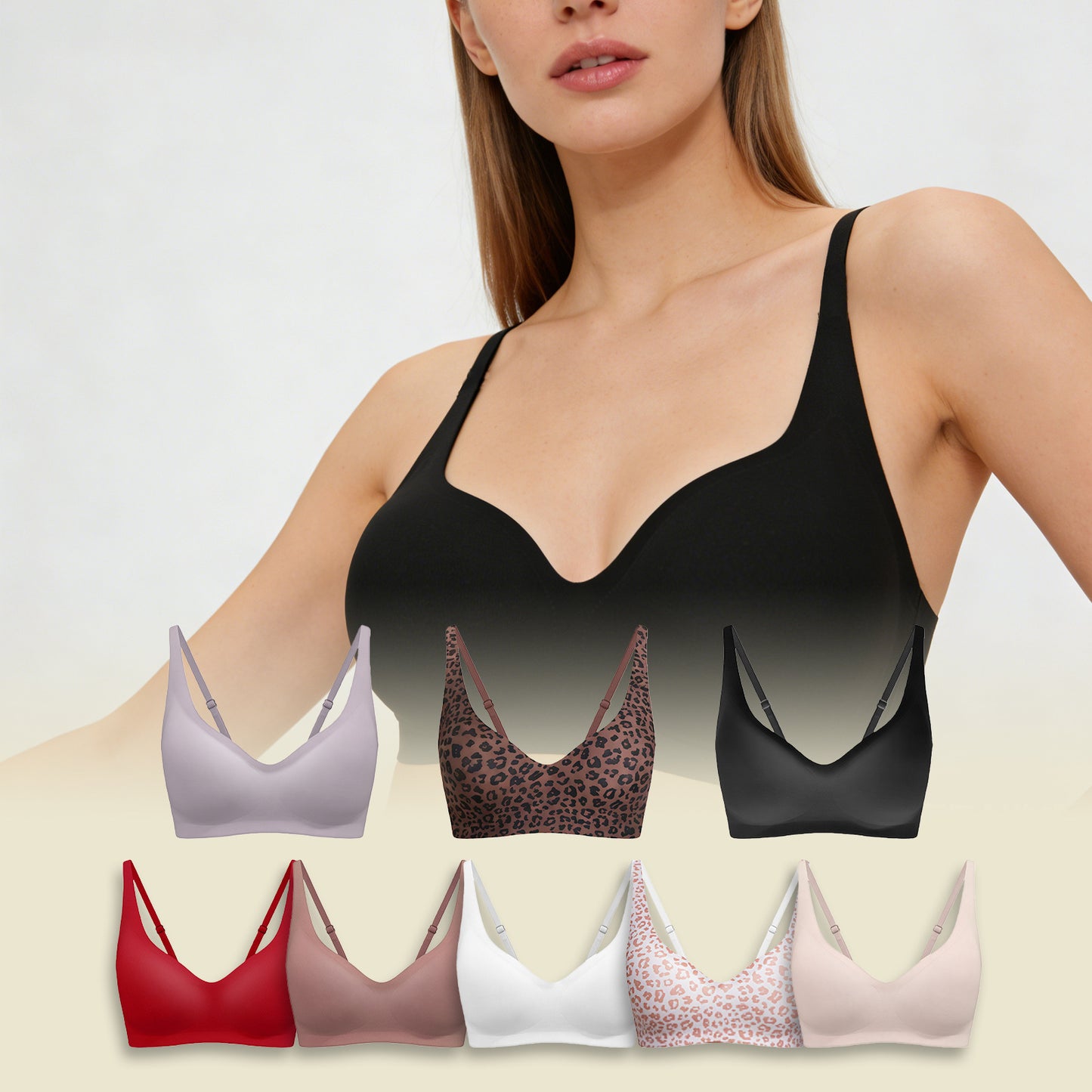 Seamless Push-Up Bra for Women – Soft Comfortable Everyday Support Bra (Plus Size Available)