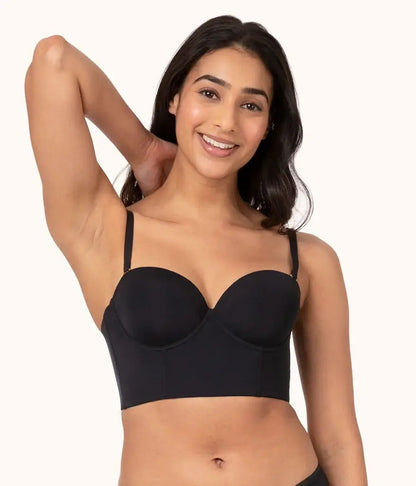 Plus Size Strapless Backless Bra for Women – Seamless Low Back Convertible Bra with Detachable Straps
