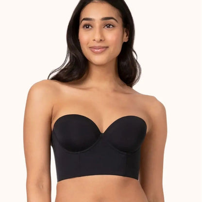 Plus Size Strapless Backless Bra for Women – Seamless Low Back Convertible Bra with Detachable Straps