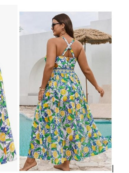 Retro Floral Swimsuit for Women – European Style Sexy One Piece Swimwear with Bra Pads
