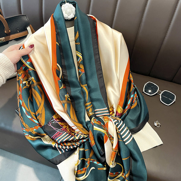 New Long Silk Scarf for Women – Elegant Design
