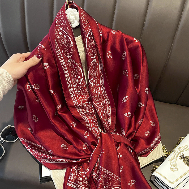New Long Silk Scarf for Women