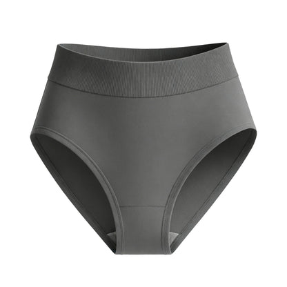 Seamless Plus Size Women's Panties – High Stretch Mid Waist Breathable Ribbed Briefs