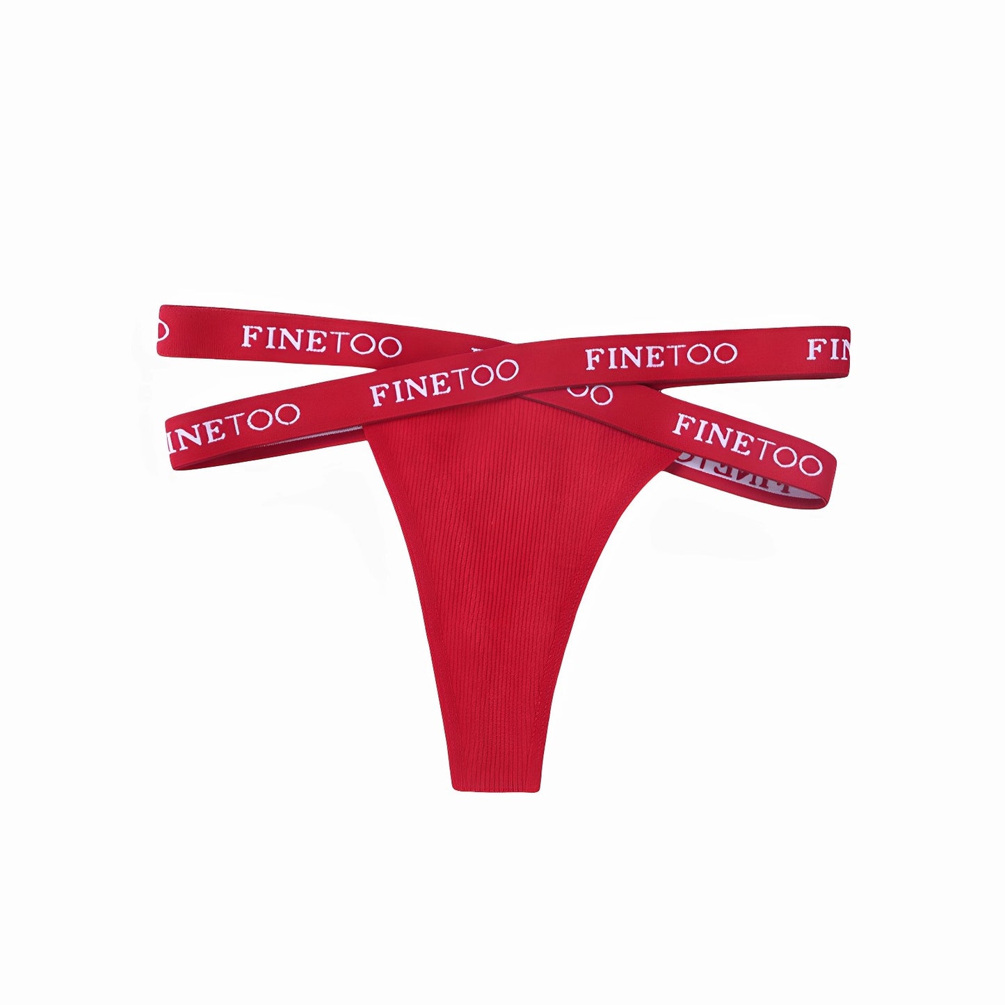 Women's Cotton Thong Panty – Low Waist Sexy Ribbed G-String Underwear with Cotton Crotch