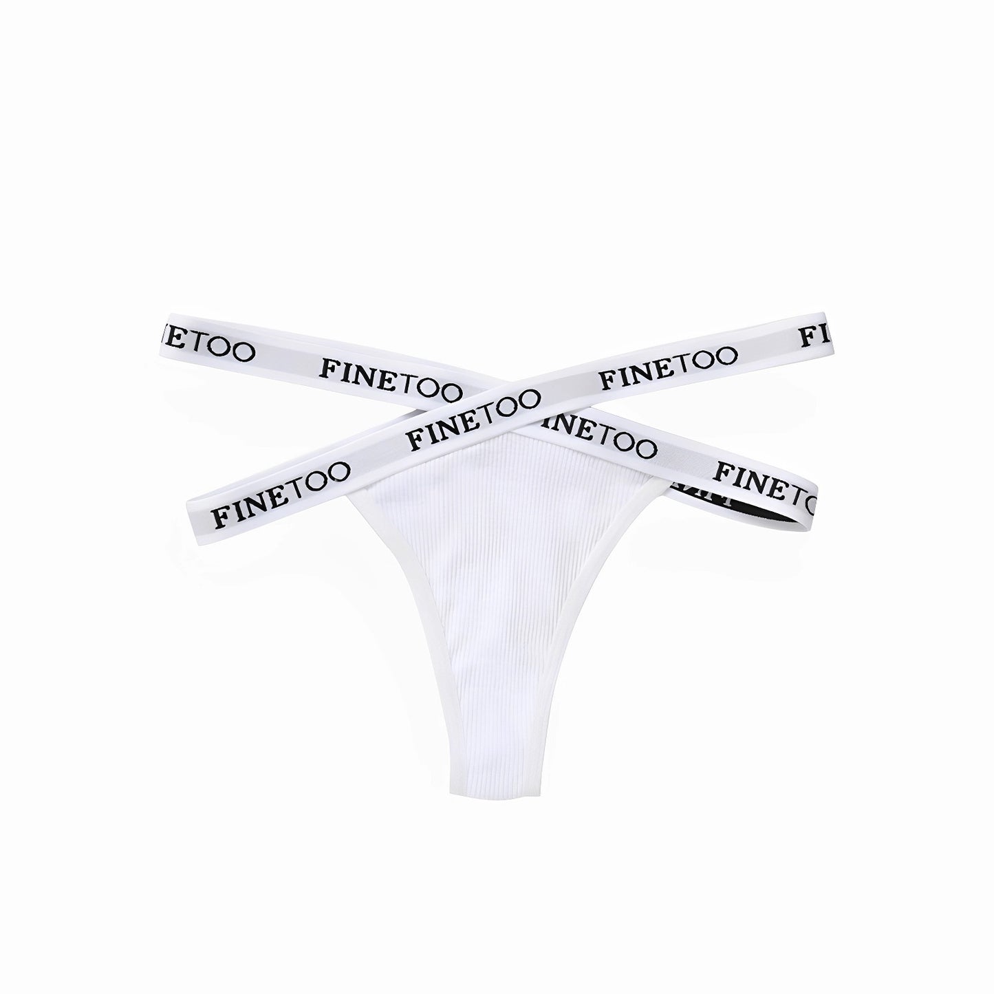 Women's Cotton Thong Panty – Low Waist Sexy Ribbed G-String Underwear with Cotton Crotch