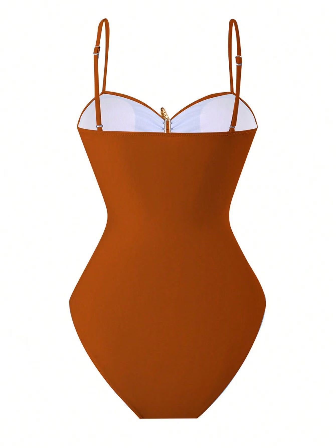 Women's High-Waisted Bikini Skirt Set – Metallic Star Beach Vacation Swimwear