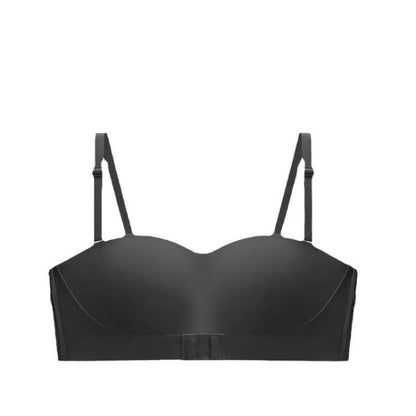 Strapless Push-Up Bra for Women – Front Closure Seamless Backless Invisible Wireless Bra