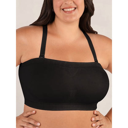 Plus Size Strapless Wireless Bra for Women – Seamless Shaping Bra with Silicone Anti-Slip Support