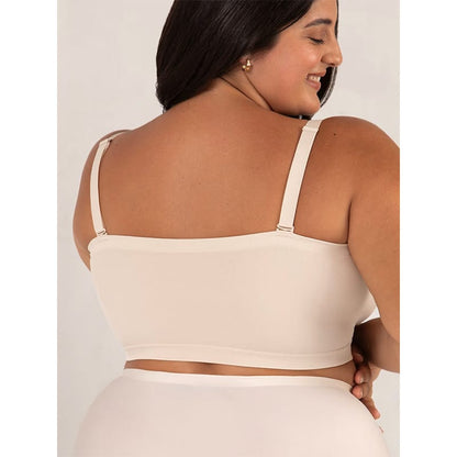 Plus Size Strapless Wireless Bra for Women – Seamless Shaping Bra with Silicone Anti-Slip Support